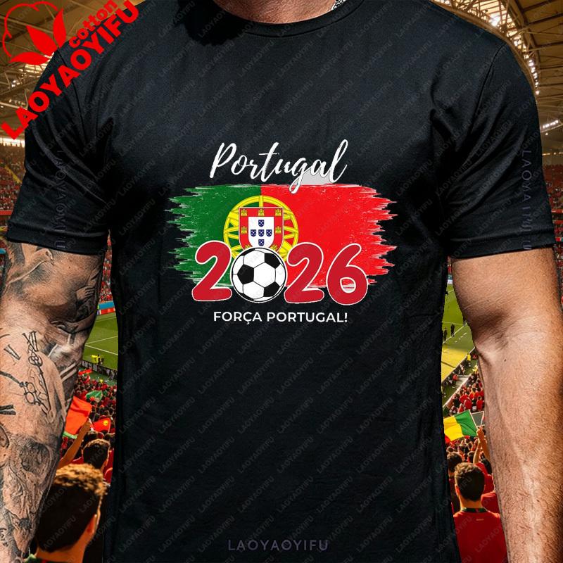 Portugal Quinas Flag Soccer Fan T Shirt Unisex Retro Vintage Football Supporter Casual Streetwear Classic Urban Lifestyle Top