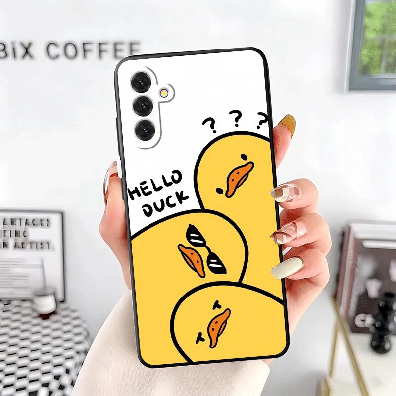 Funny Cute Cartoon Duck Soft Phone Case for Samsung A17 A37 A57 A16 A26 A36 A56 A15 A25 A35 A55 A14 A24 A34 A54 A13 A23 A33 A53