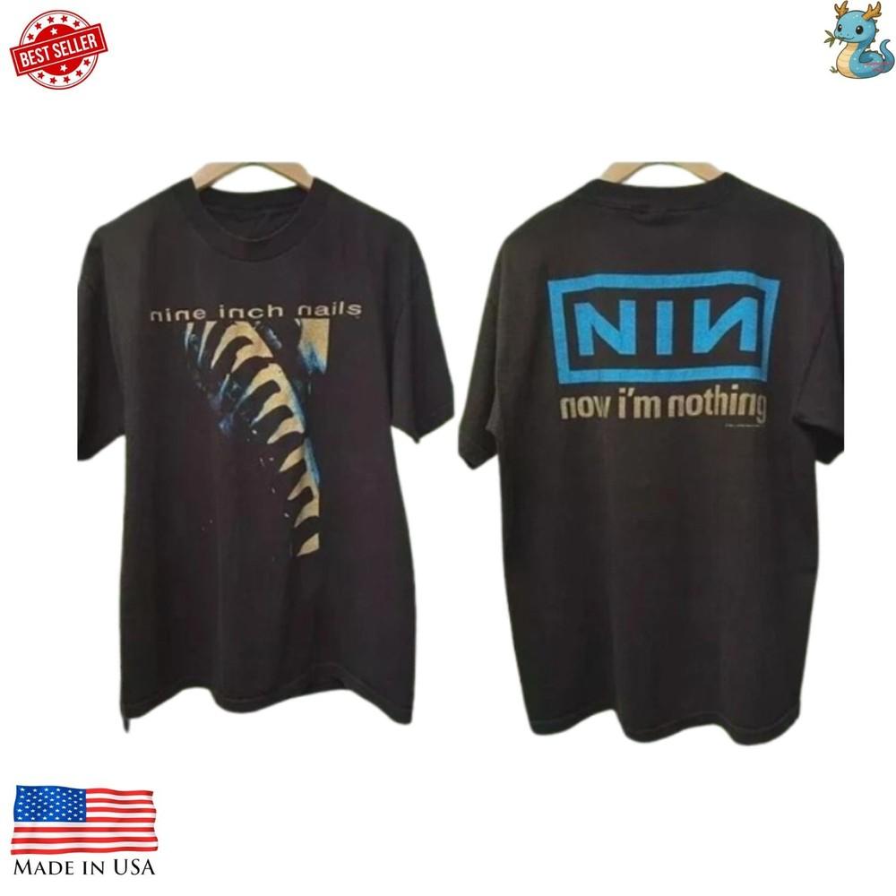 NIN Shirt Nine Inch Nails Band Tee Industrial Rock Merch Unisex T-Shirt XL