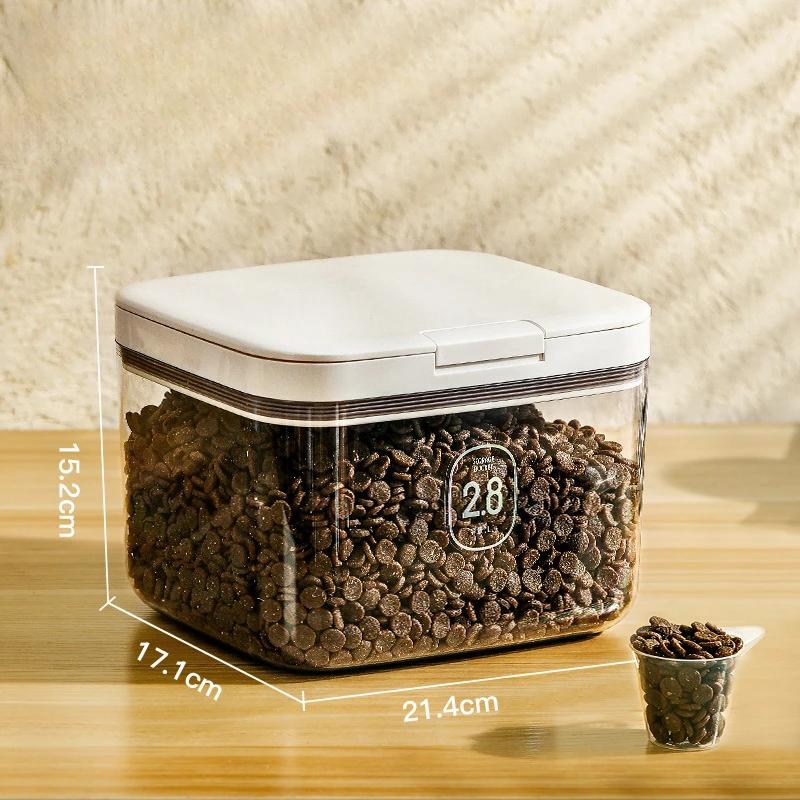 

Ведро для хранения корма для домашних животных большой вместимости, защищенное от насекомых, для кошек и собак, с откидной крышкой, бытовой пищевой герметичный контейнер для хранения