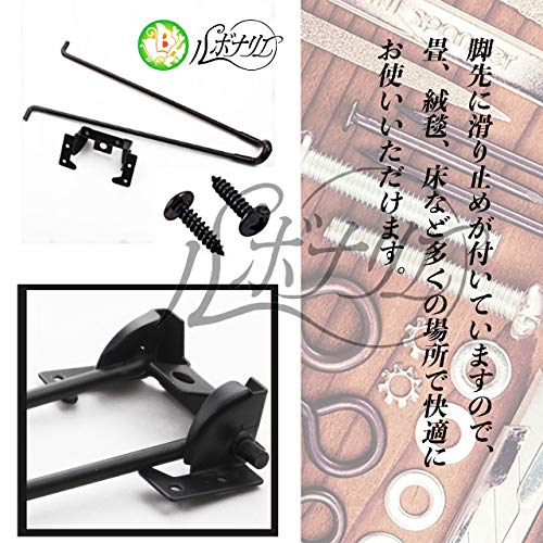 Rubonarie Folding Legs, DIY Iron Table Legs, Table Legs, Parts, Chabudai Table Legs, Metal Fittings (Black, 4 Pieces)