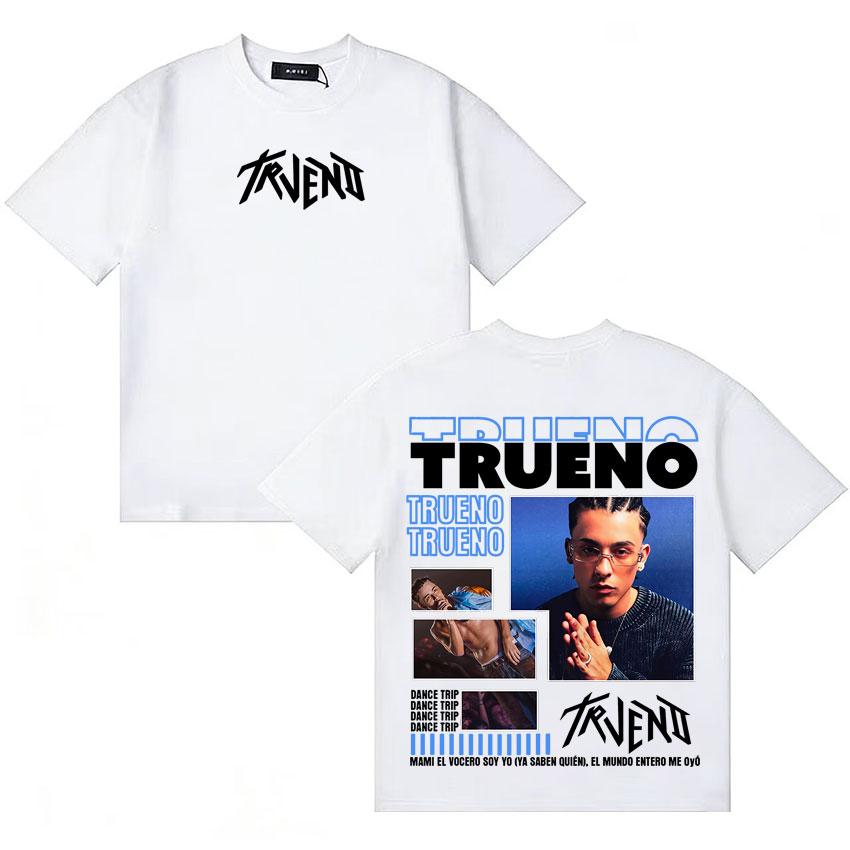 Rapper Trueno DANCE TRIP Tour Merch Tshirt Unisexs Women Fashion Short Sleeve Tee Shirts Y2K Cotton Casual Loose Teenagers Tshirts