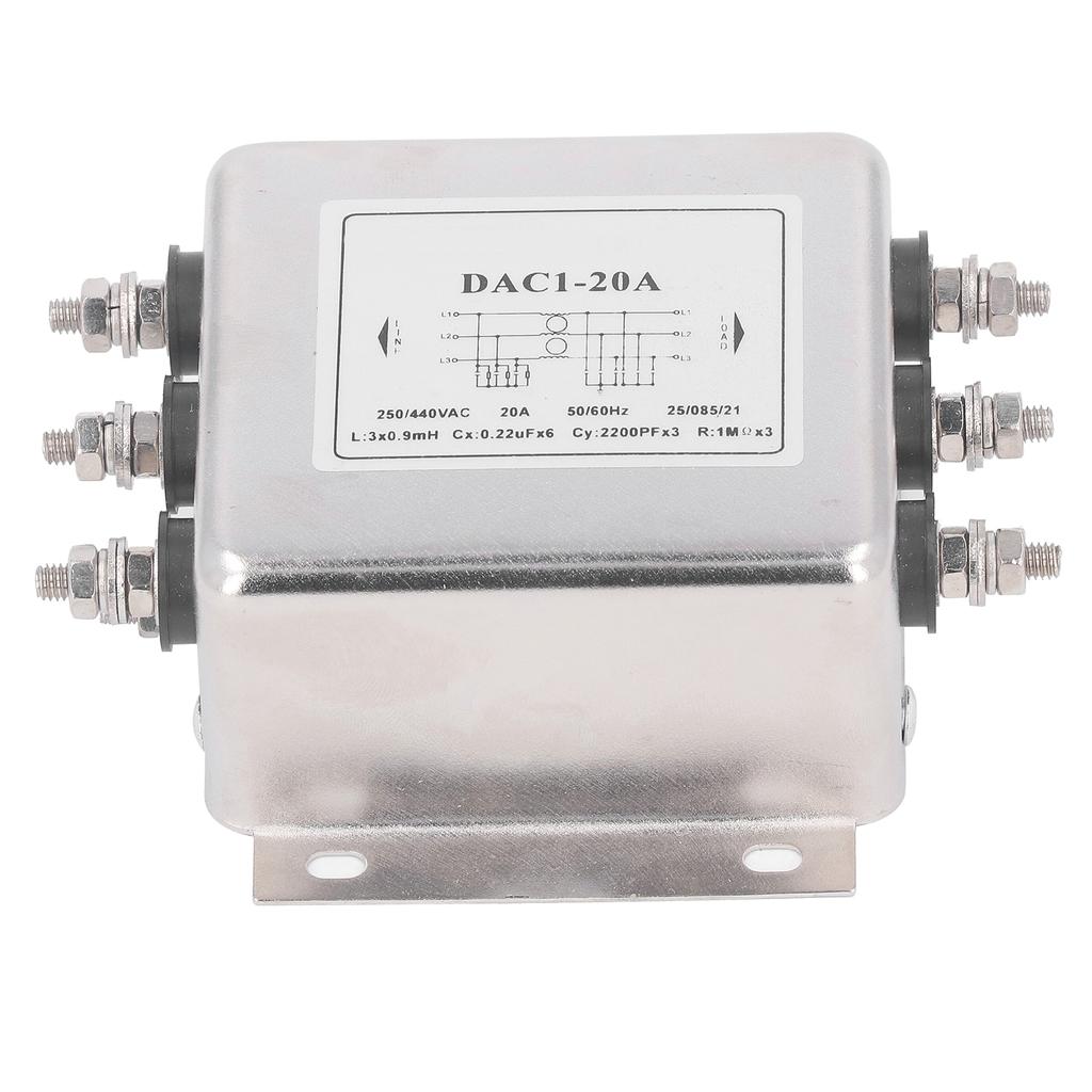 EMI Leistungsfilter 3 Phasen 3 Leiter Entstörung Rauschunterdrücker Leistungs-EMI-Filter AC250V 440V 50 60Hz