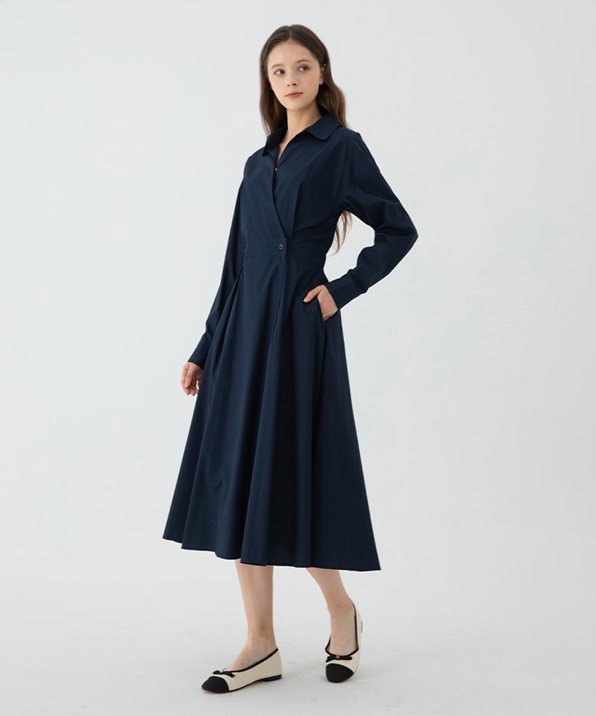 SOUP Shirt Collar Wrap Dress (Sa2Opf2)