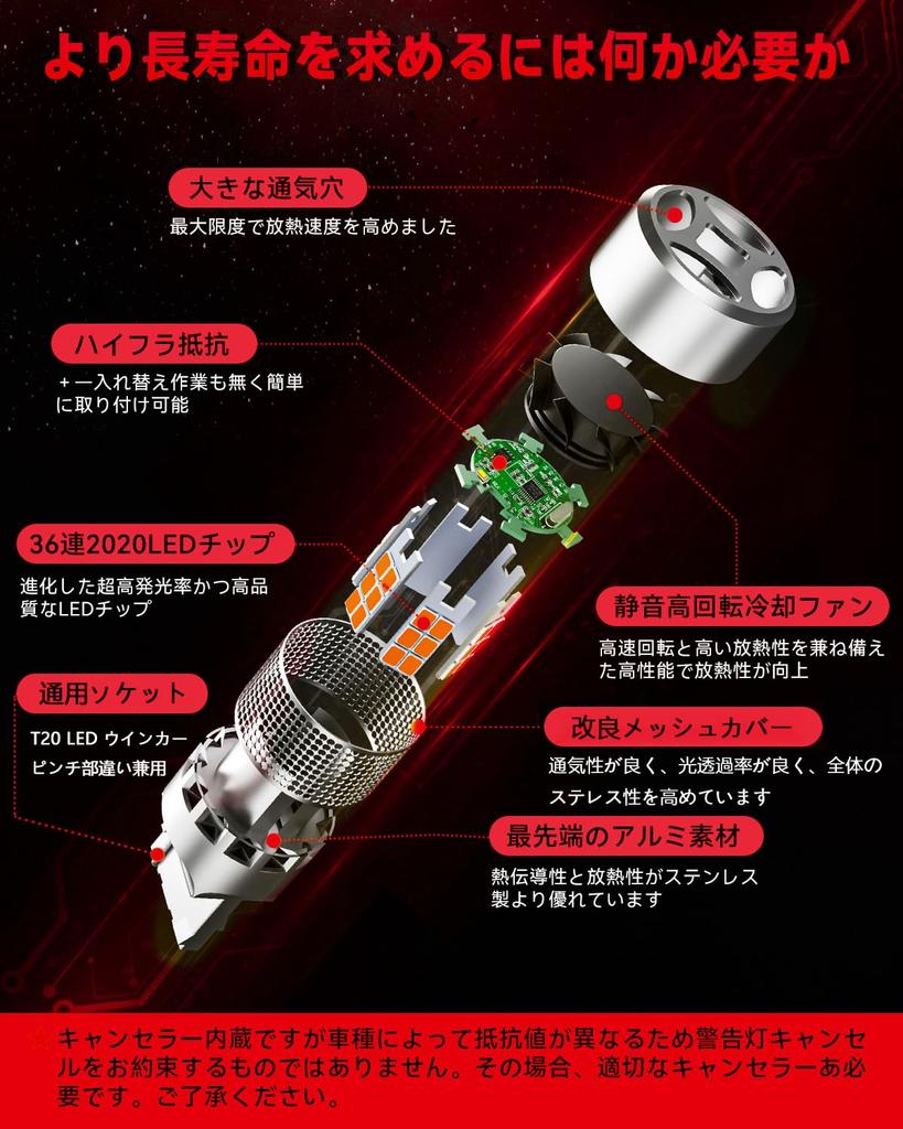 SILIVN T20 LED Turn Compatible with Mismatched Amber Cooling New Vehicle Inspection for DC12V Noise Pack of 2 Signals, Pinch, Stealth, 1200Lm,