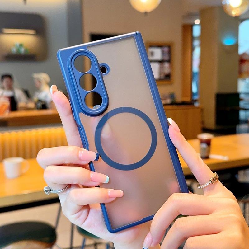 Applicable To Samsung Zfold1 Mobile Phone Case Magnetic Charging W11 Dual Central Axis FOLD1 Lens  Skin Matte Case