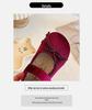 Autumn/Winter Girls' Bow Cotton Baby Flats, Versatile Velvet Low-Cut Princess Shoes