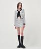 ETMON Piping Pocket Tweed Mini Skirt, Black