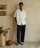 Jelolaunji [Italian Material] Canonico Comfort Wool Slacks Navy