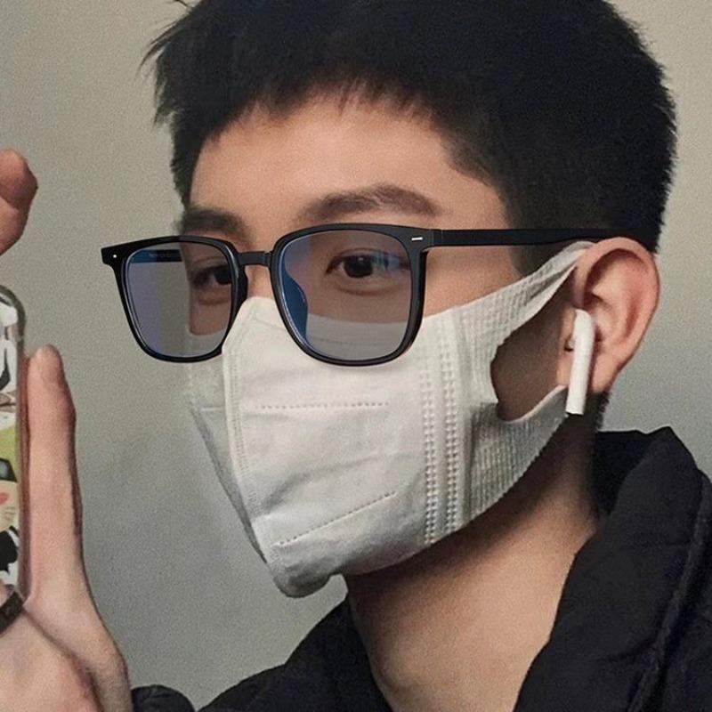 Fashion Ultralight Photochromic Sunglasses for Men Women Vintage Square Frame Anti-blue Light Eyewear