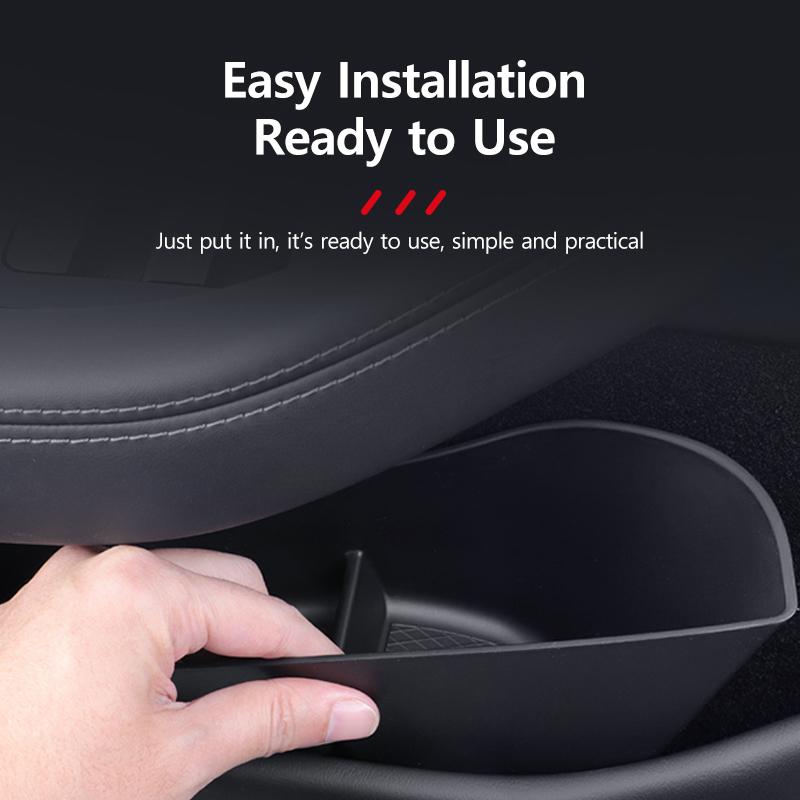 TPE Car Door Slot Storage Box For  Model 3 Highland Silicone Storage Box Car Door Slot Interior Decoration Supplies Refit Parts