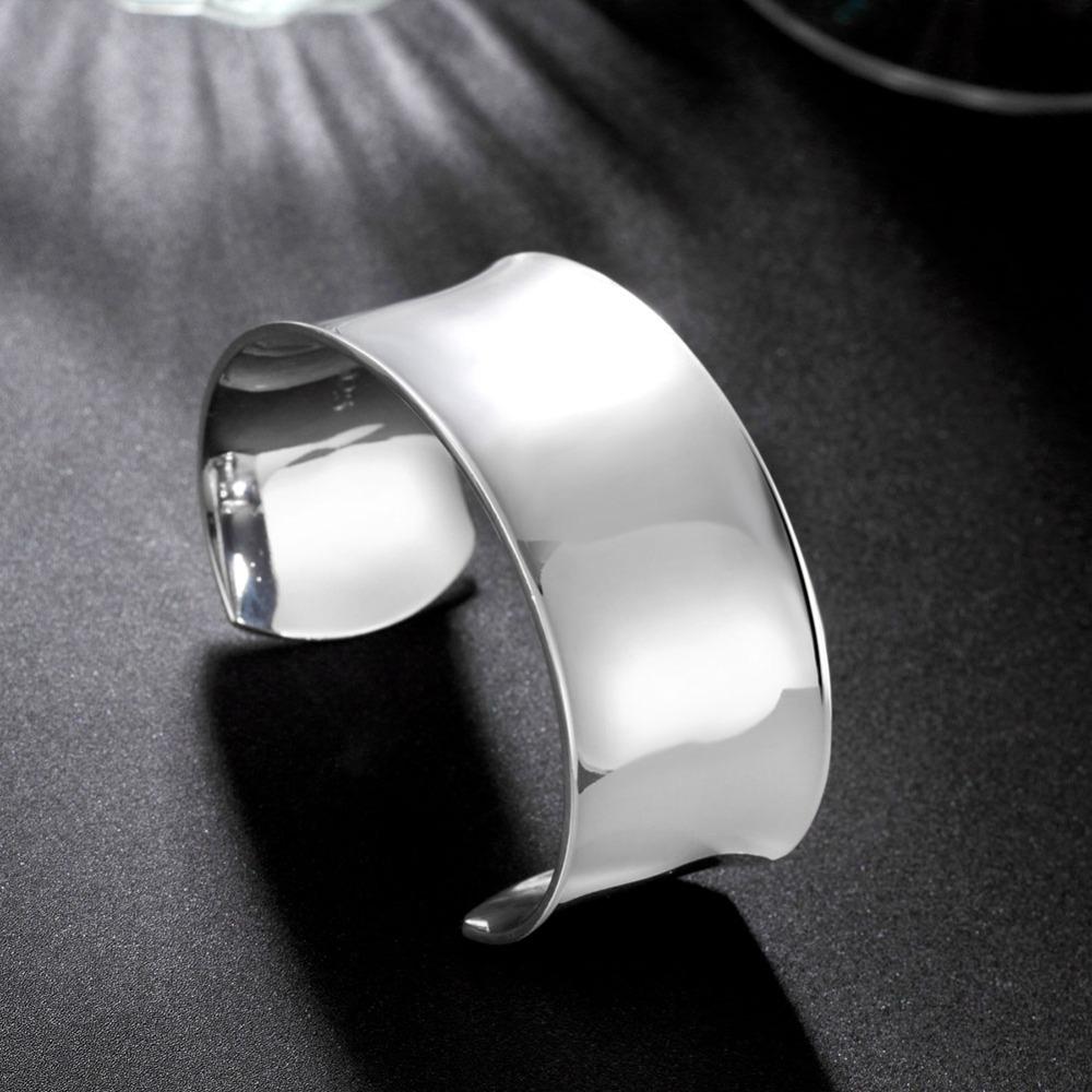 High Quality   Jewelry Bangle Bracelet Simple Round Big Open Bangle Women Men Trendy Jewelry