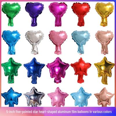 Palloncini in Alluminio a Forma di Cuore e Stella da 5 Pollici per Decorazioni di Festa