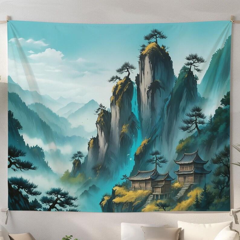 Asian landscapes tapestry 75x100 чёрный