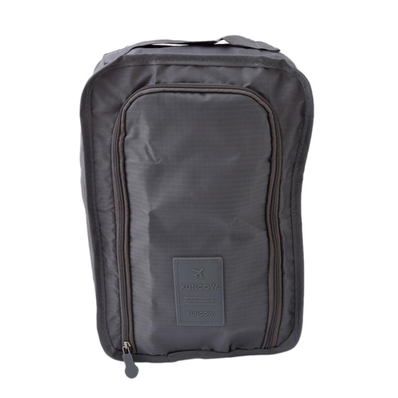 

Портативный водонепроницаемый нейлоновый органайзер для обуви серый