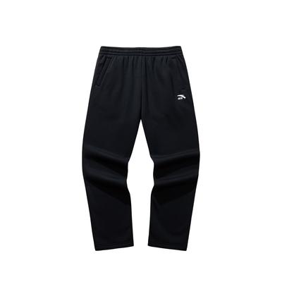 Moda Universitaria Versátil Casual Viaje Urbano Forro Polar Engrosado Pantalones Largos de Entrenamiento Pantalones Deportivos de Punto Hombre parte inferior Básico-Negro 952548310-1