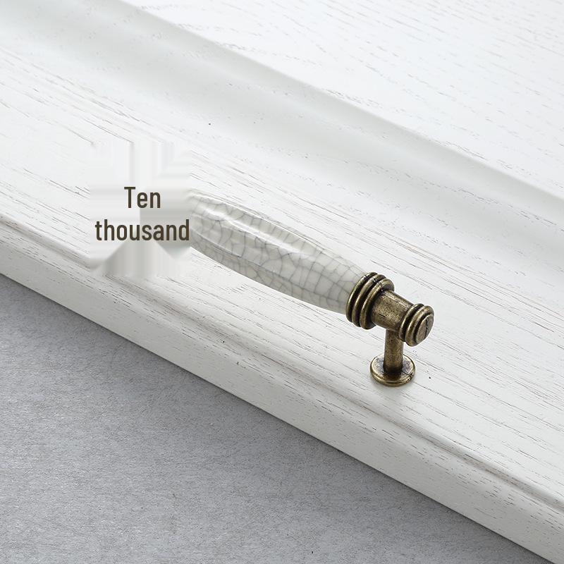 European White Ceramic Cabinet and Wardrobe Door Handles