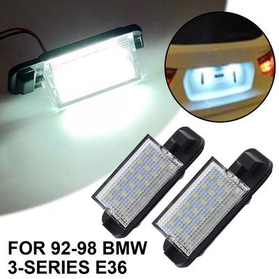 DC12V 6000K-6500K LED License Plate Light For BMW 92-98 3-series E36 Number Plate Lamp Bulbs Car License Plate Lights A2K9