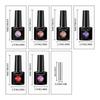 Icy Glitter Rainbow Cat Eye Gel Nail Polish Kit with Tools, Glassy Jelly Bottles Gel Set, 24 Colors Nail Art Set