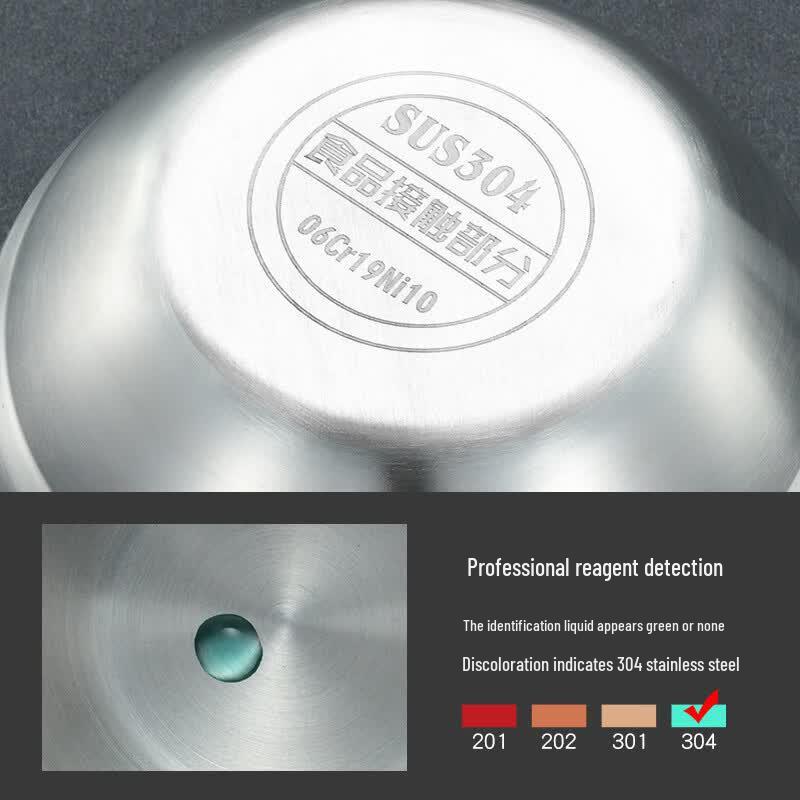 304 Stainless Steel Steaming Bowl with Lid