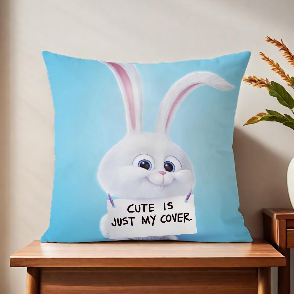 Cartoon T-THE SECRET LIFE OF P-PETS Comfortable soft Pillow Case for Sofa Living Room Home office Decor Protective Covers