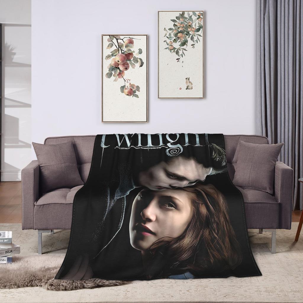 Twilight Ed and Bella Blanket Quality Super Warm Throw Blanket Winter Airplane Travel Home Decor Print Bedspread