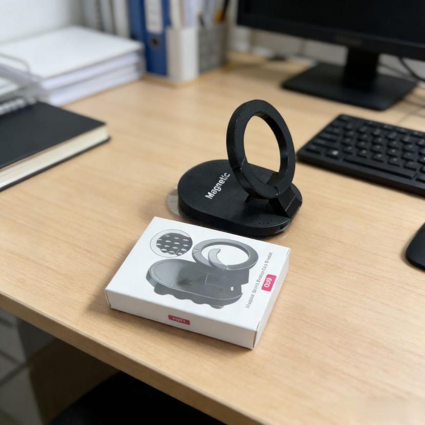 Ultra-Thin Suction Cup Carabiner Phone Holder: Portable, Foldable, Multifunctional Desktop Accessory