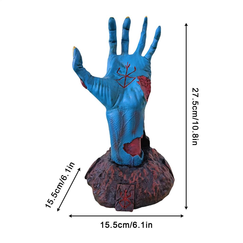 Resin Statue Hand Of Death Desk Sculpture Resin Halloween Decoration Desktop Stand For Nightstand Bathroom Balcony Kitchen