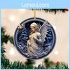Elegant Acrylic Car Pendant Unique European Style Angel Sculpture For Auto Accessories