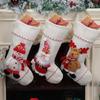 Christmas Stocking for Fireplaces Decoration Stylish Hanging Gifts Bag Santa/Snowman/Elk/Penguins Party Supplies