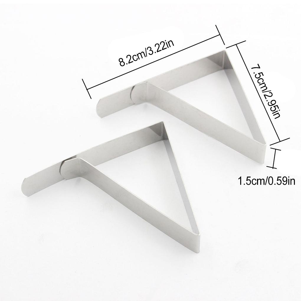 12pcs Non-slip Stainless Steel Table Clamp For Firm Fixation Stainless Steel Clip Fixing Clip