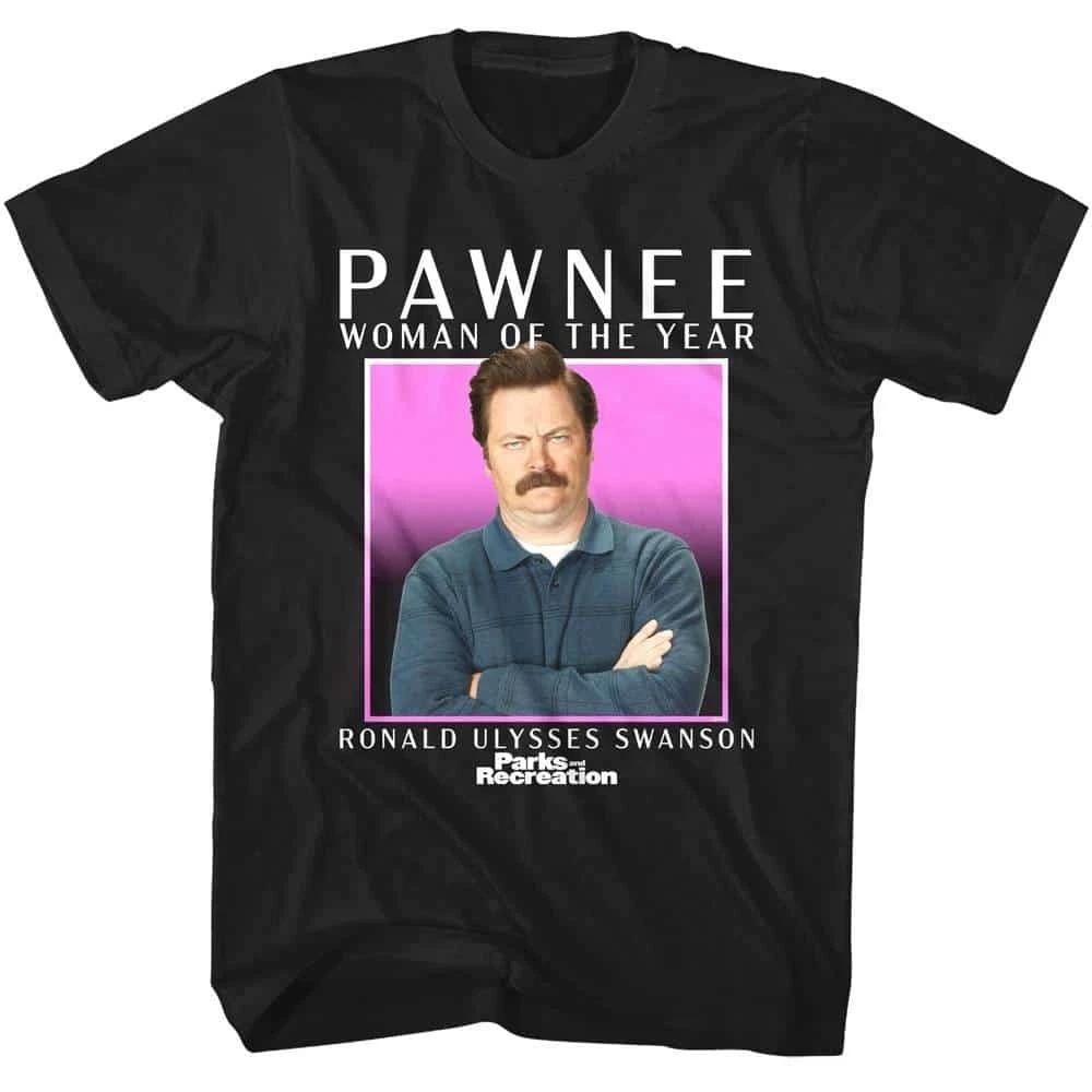 Parks and Recreation Woman of the Year Ron Men s T Shirt XXXL