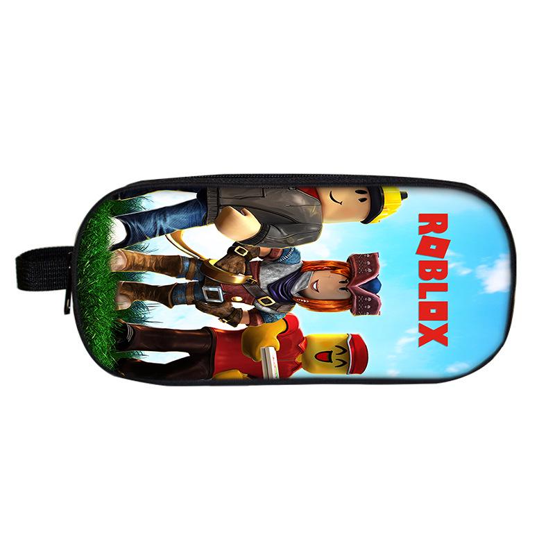 Roblox Double-Layer Pencil Case for School Students - Cartoon Fashion Stationery Box