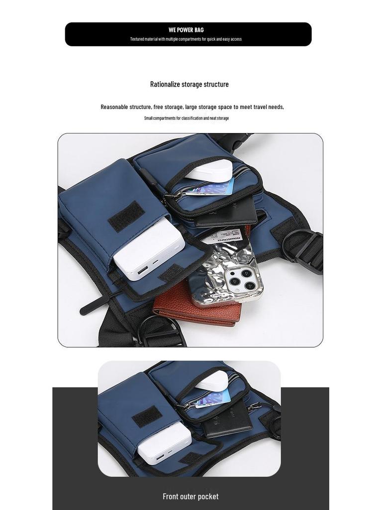Men's Tactical Workwear Chest Bag - Trendy & Functional Outdoor Sports Vest