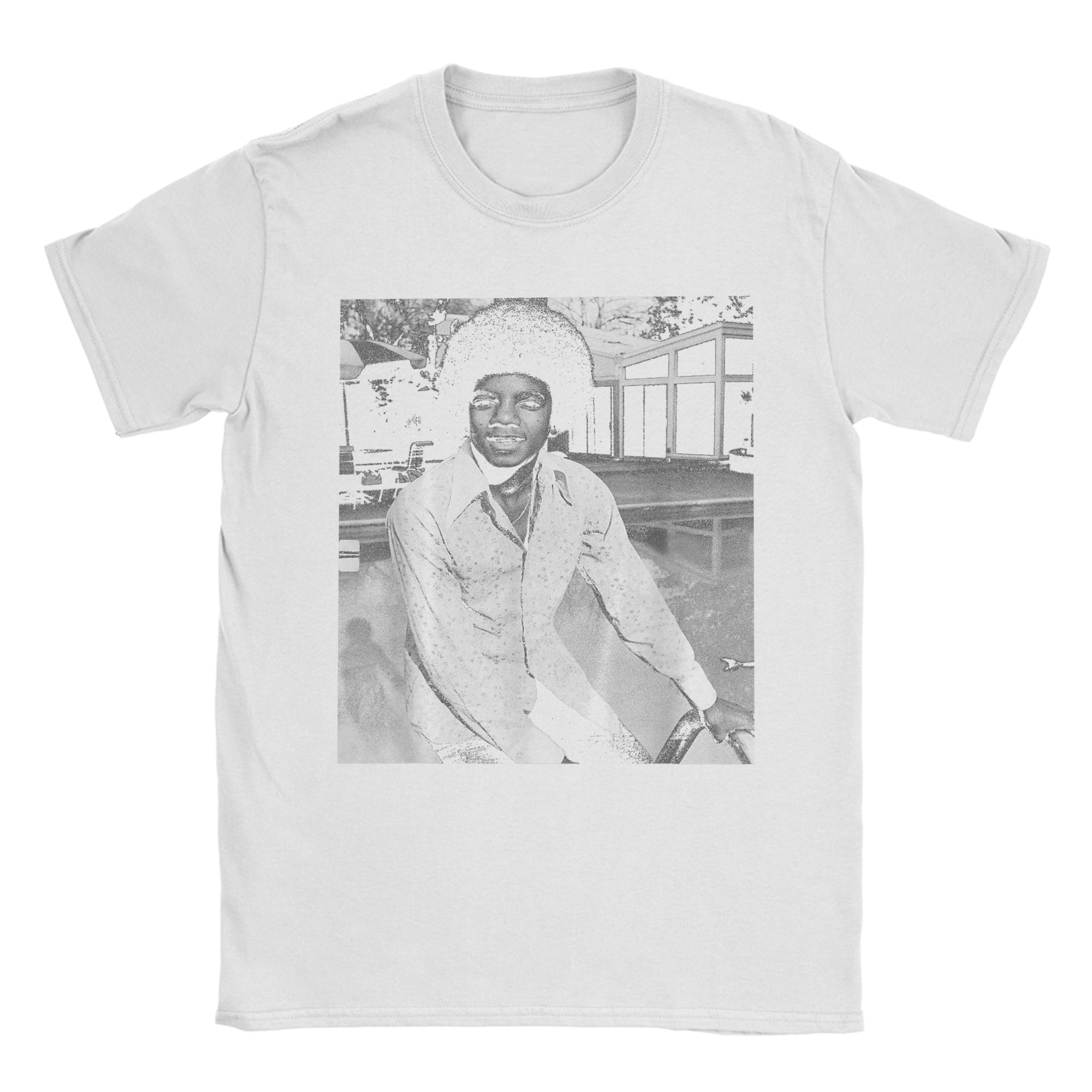 Michael Jackson At LA Home T Shirt Summer Fashion T Shirts Cotton Crew Neck Oversize Clothes Short Sleeves Street Style Tops S