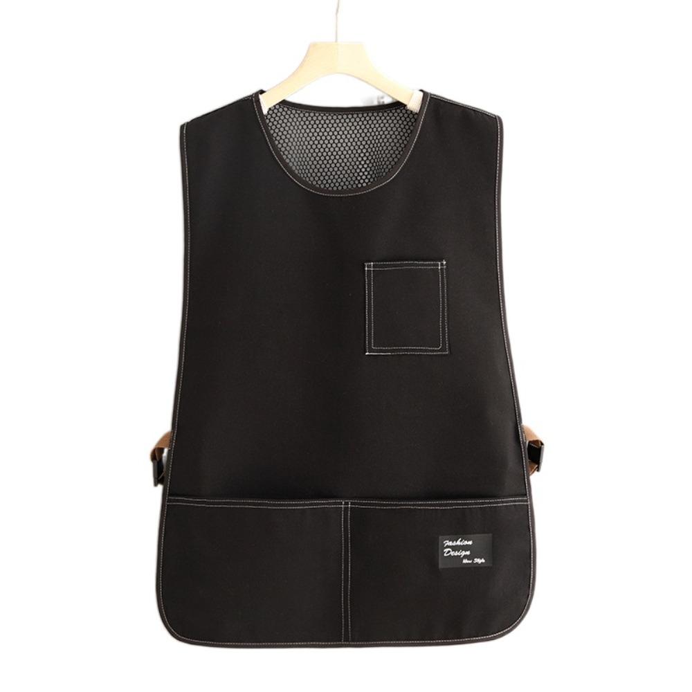 Sleeveless Overalls Oil-proof Kitchen Household Apron Stain-resistant with Pocket Cooking Apron Waterproof Chef Aprons Baking
