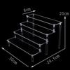 Ladder Acrylic Display Stand for Funko Figures,Cosmetics,Cupcake Perfume,Doll;Display Riser Rack Shelf for Decoration Organizer