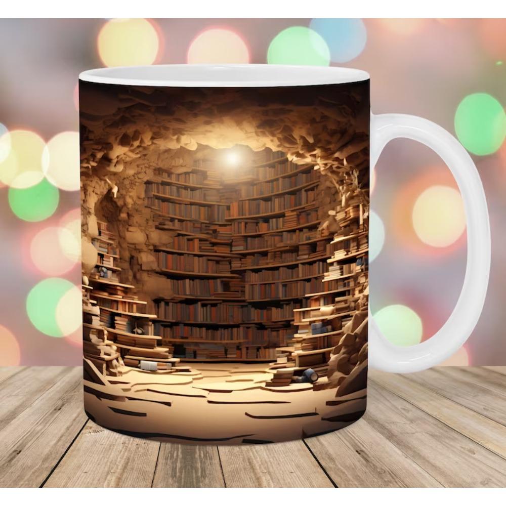 Bibliothek Keramik Kaffeetasse neues Bücherregal Buch Fan Teetasse