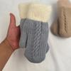Vinter Kvinner Holder Varmen Pluss Fløyel Innvendig Håndledd Tykk Twist Strikk votter Helfinger Sykling Ullhansker Myk Søt Herlig