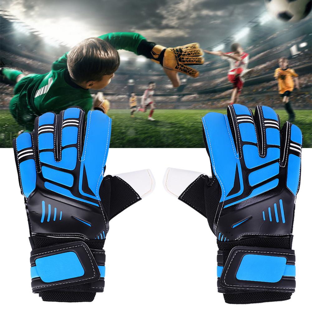 A Pair of Special Thicken Latex Blue Adults Anti Skid Football Goalkeeper Soccer Training Gloves