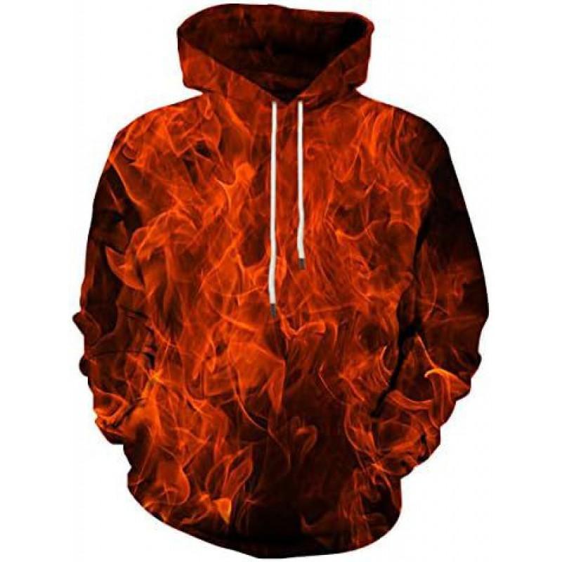 Unisex 3D Graphic Hoodie Oversized Streetwear Sweatshirt Air Layer Fabric Casual Pullover