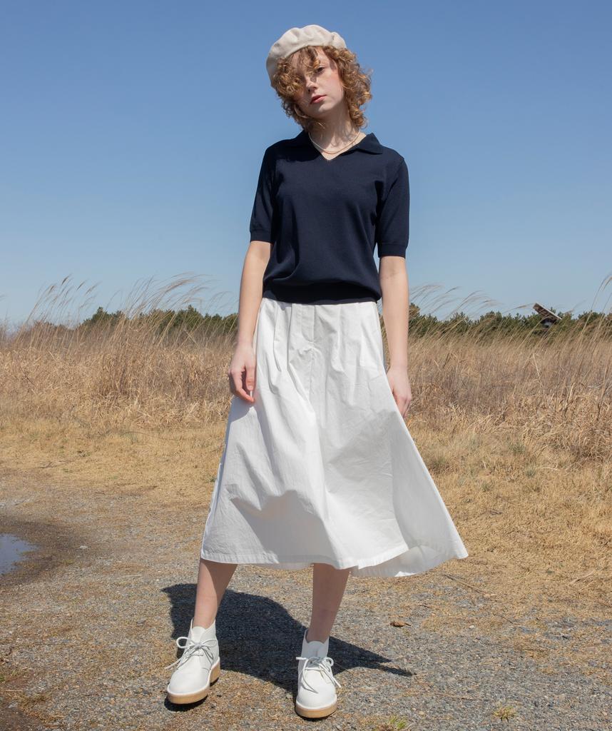 Beonadeumiljeu Oblong Pleated Skirt - White