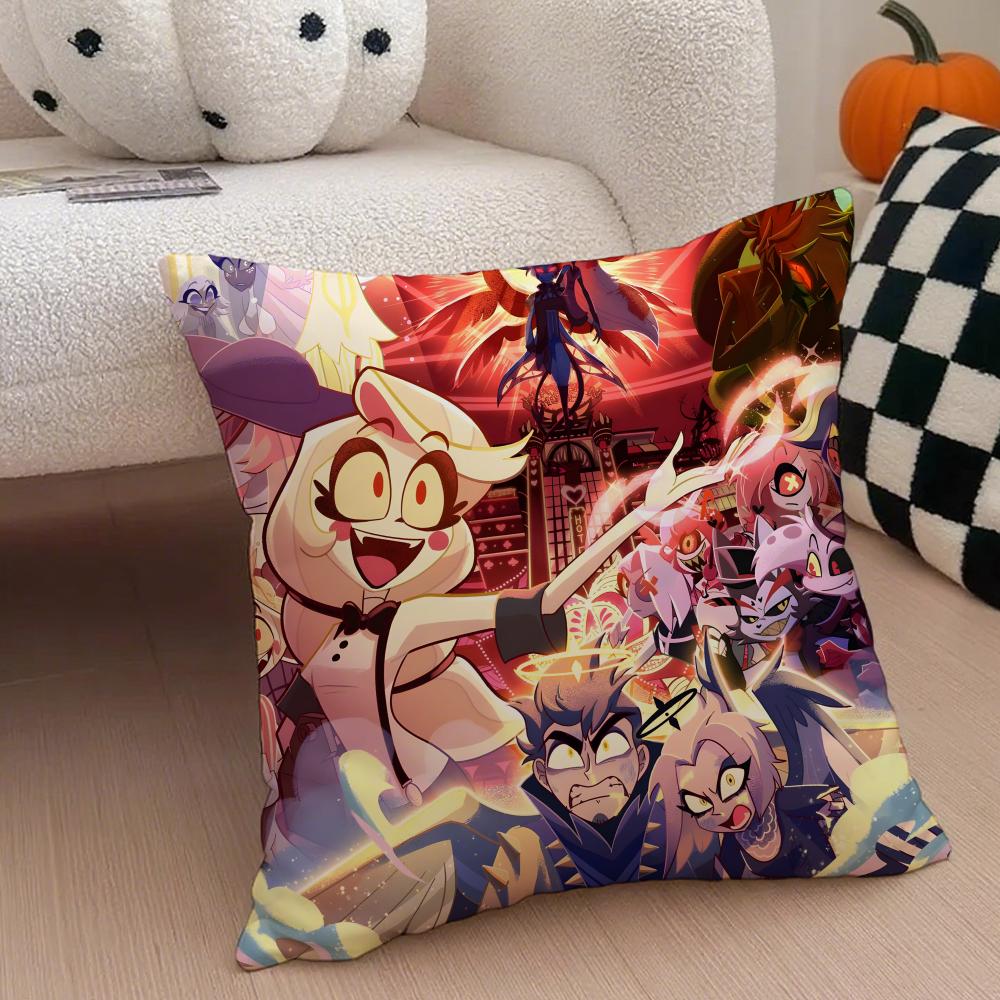 Edgy Musikalisch Schrullig Animiert HHazbin Hotel Kissenbezug Sofakissenbezug Versteckter Knopf Strapazierfähiges Polyester Stuhlkissen