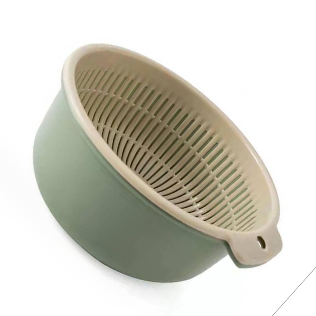Double Layer Drainer Basket Multifunctional Fruit Vegetable Washing Bowl Kitchen Colander Bowl