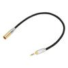 3.5mm Male To Mini XLR 3pin Cable Professional Gold Plated 3.5mm To Mini XLR Adapter for Microphone Mixer Camera