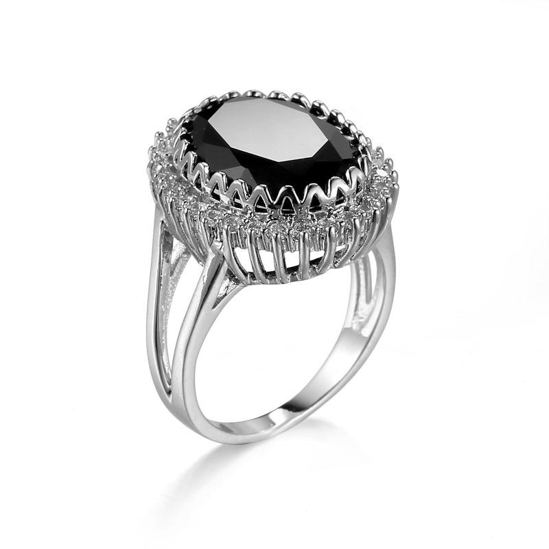 New Sexy Lady Black & White AAA CZ 925 Sterling Silver Ring Full Size Women Sterling Silver Jewelry Rings Wholesale 6