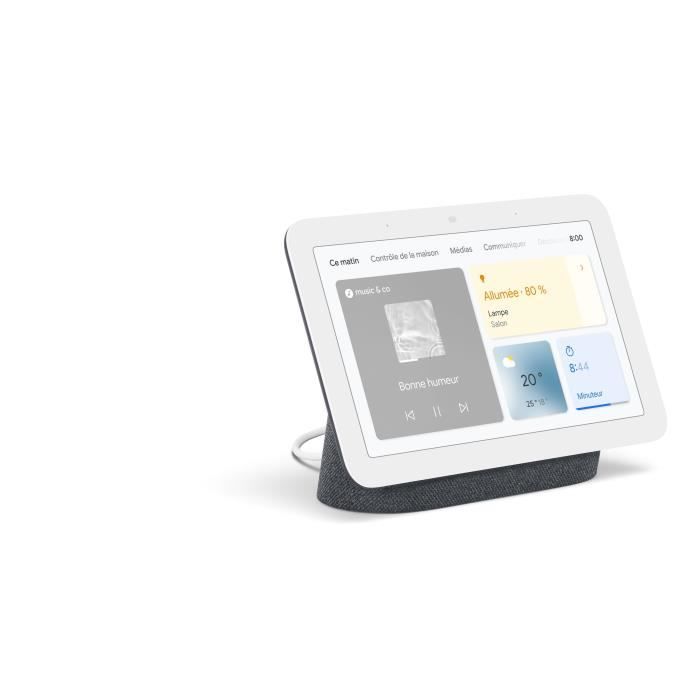 Affichage intelligent - Google Nest Hub 2nd Gen - Anthracite - Contrôlez des centaines d'appareils connectés