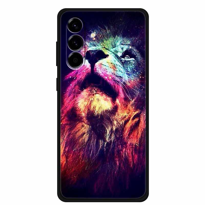 For Samsung Galaxy A56 Case Luxury Wolf Lion TPU Silicone Soft Back Cover for Samsung Galaxy A36 A26 5G Shockproof Bag Printed