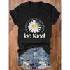 Summer V-neck 3D Flower Pattern Printed Top Fashionable Casual Short Sleeved Women's T-shirts