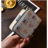 Cute Bear Print Women Wallet Short Zipper Coin Purse PU Leather Bifold Wallet Card Holder Small Clutch Wallet for Girls